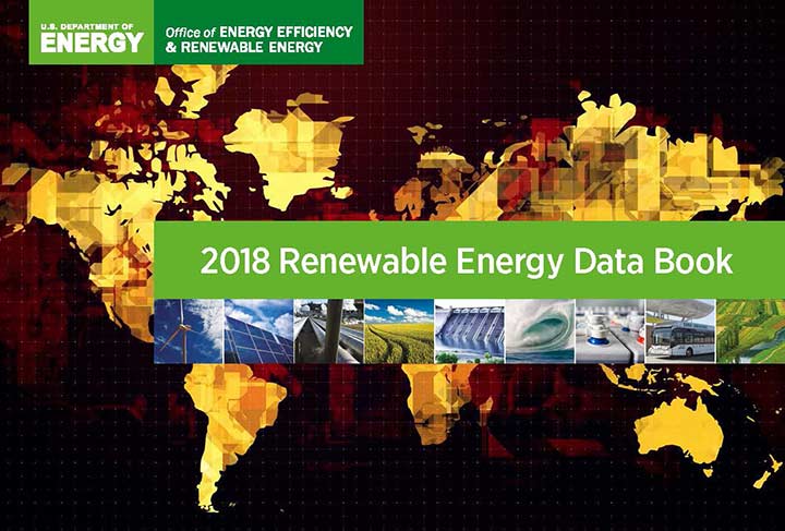 Image of cover of 2018 Renewable Energy Data book