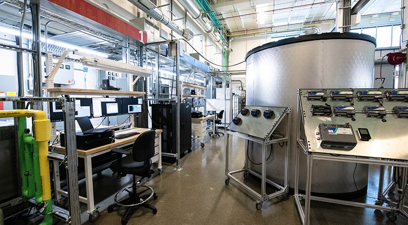 Work in NREL's Energy Systems Integration Facility leveraged the chiller plant, which enables investigation of synergies between thermal energy storage and battery energy storage systems.