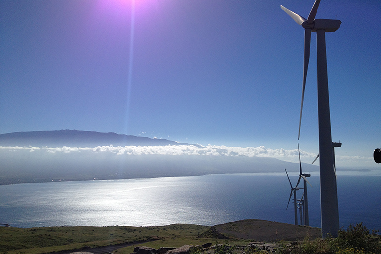 Wind farm in Maui, Hawaii
