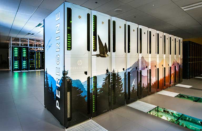 A photo of the high-performance computer at NREL.