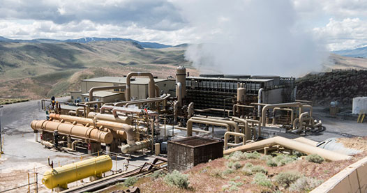 Power plant in Steamboat Hills, Washoe County, Nevada.