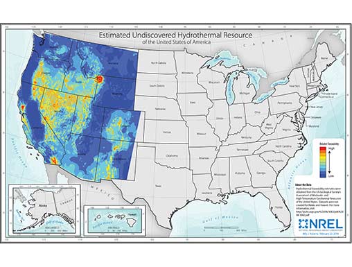 Estimated Undiscovered Hydrothermal Resource of the United States