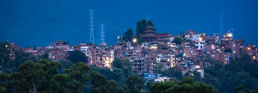 Nepal at night.