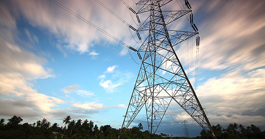 Photo of a transmission tower.