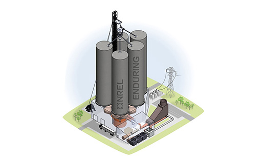 Illustration of thermal storage tanks.
