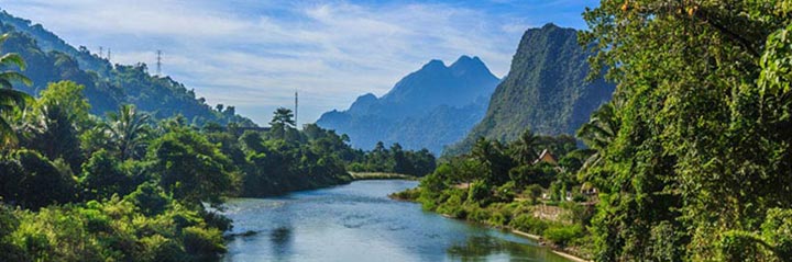 Photo of Vangvieng and Nam Song river in LAO PDR
