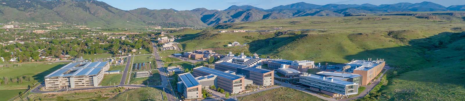 Aerial view of NREL's South Table Mountain campus