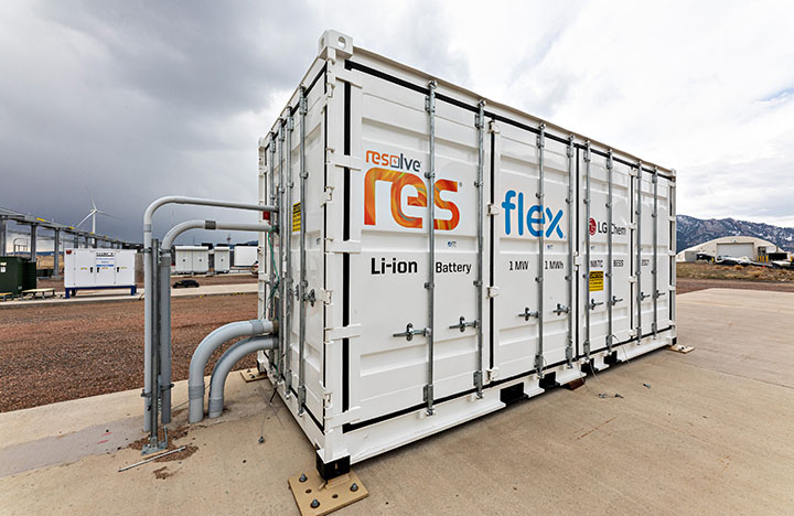 A photo of a battery energy storage system.