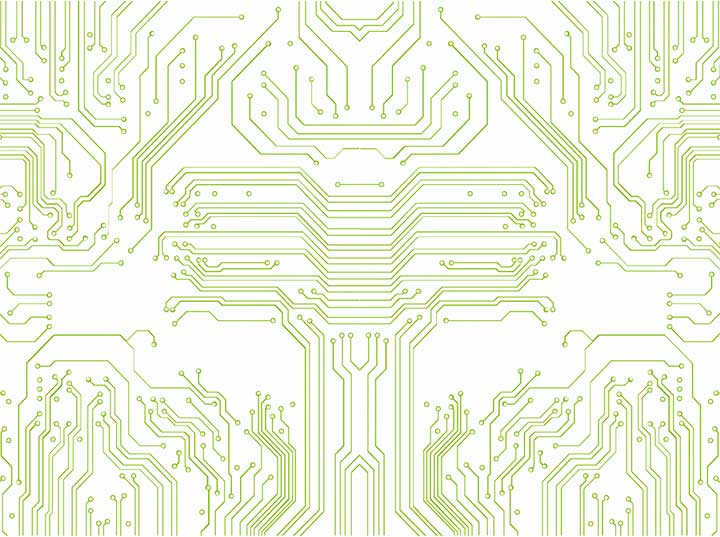 an illustration a computer circuit board