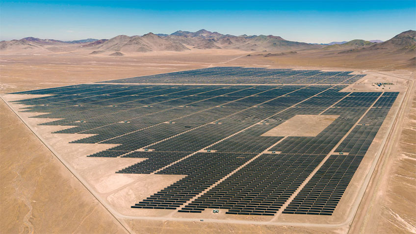 Photo of the First Solar Luz del Norte solar power plant, which was used by NREL to demonstrate that bulk renewable resources can stabilize the power grid.
