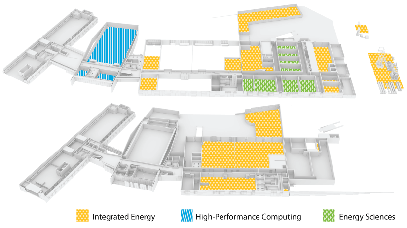 Digital image of the layout of the Energy Systems Integration Facility