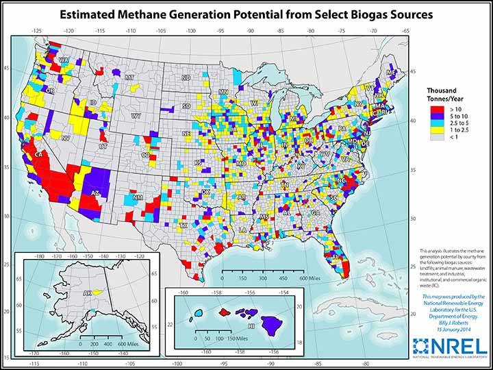 U.S. Estimated Methane Generation Potential