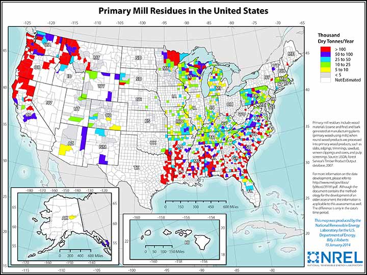U.S. Primary Mill Residues
