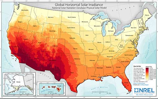 U.S. Annual Solar GHI