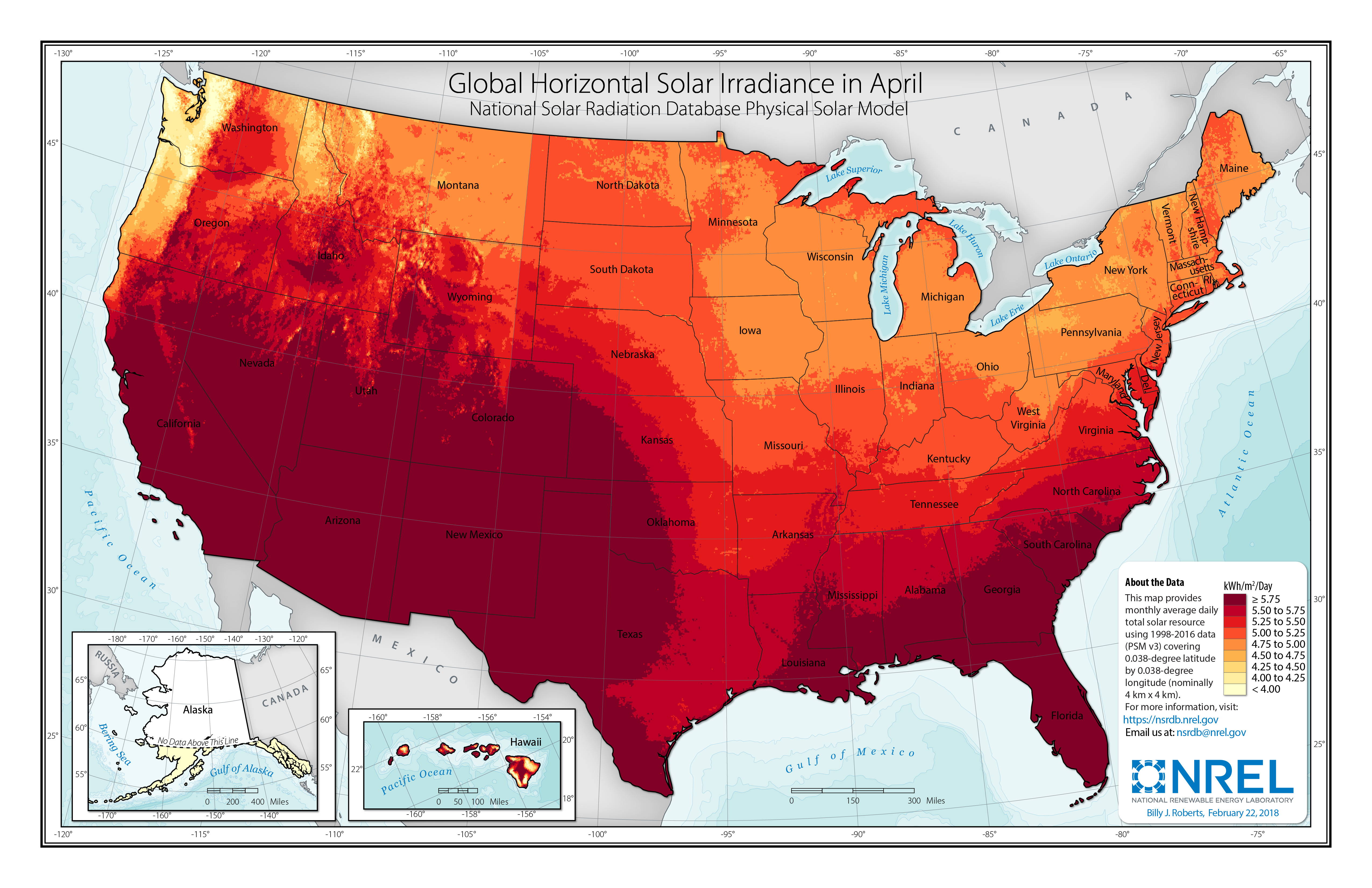 Solar Resource Data Tools And Maps Geospatial Data Science NREL