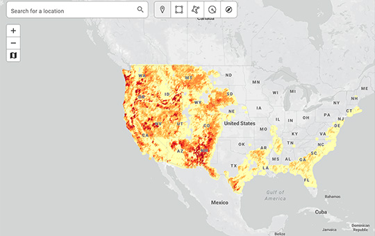 Geothermal Energy Atlas map