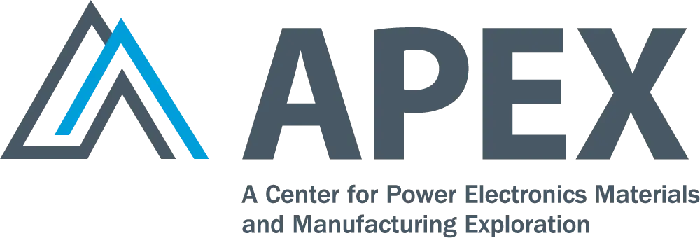 apex-logo APEX logo with tagline: A Center for Power Electronics Materials and Manufacturing Exploration.