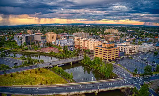 fairbanks510x310 Aerial view of downtown Fairbanks, Alaska