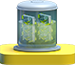 Container filled with microbes