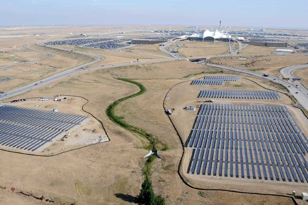 Photo of solar PV array at Denver International Airport