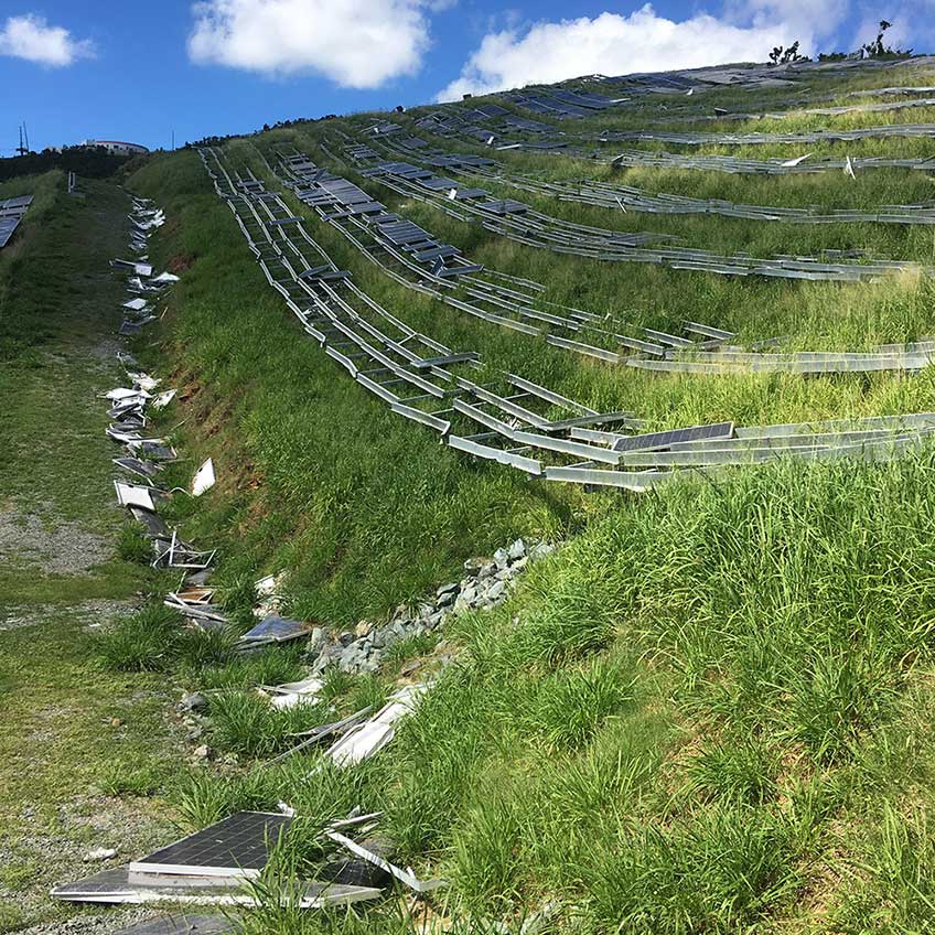 A 4.2 MW PV system on St. Thomas post-September 2017