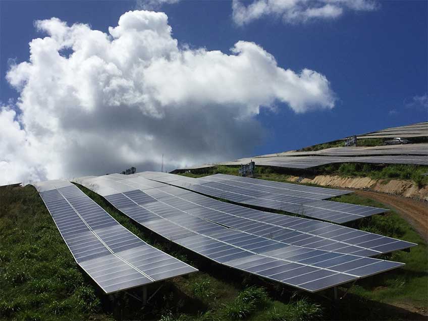 A 4.2 MW PV system on St. Thomas pre-September 2017