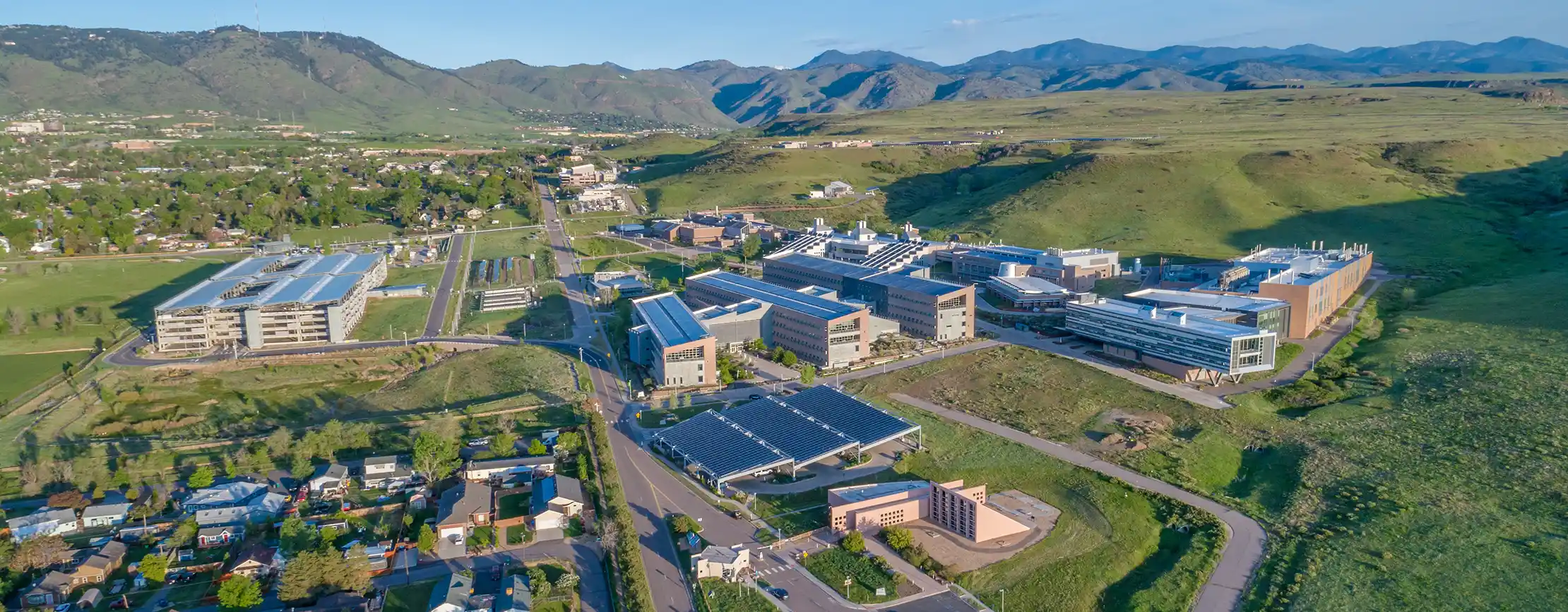 Aerial of NREL's South Table Mountain (STM) Campus.