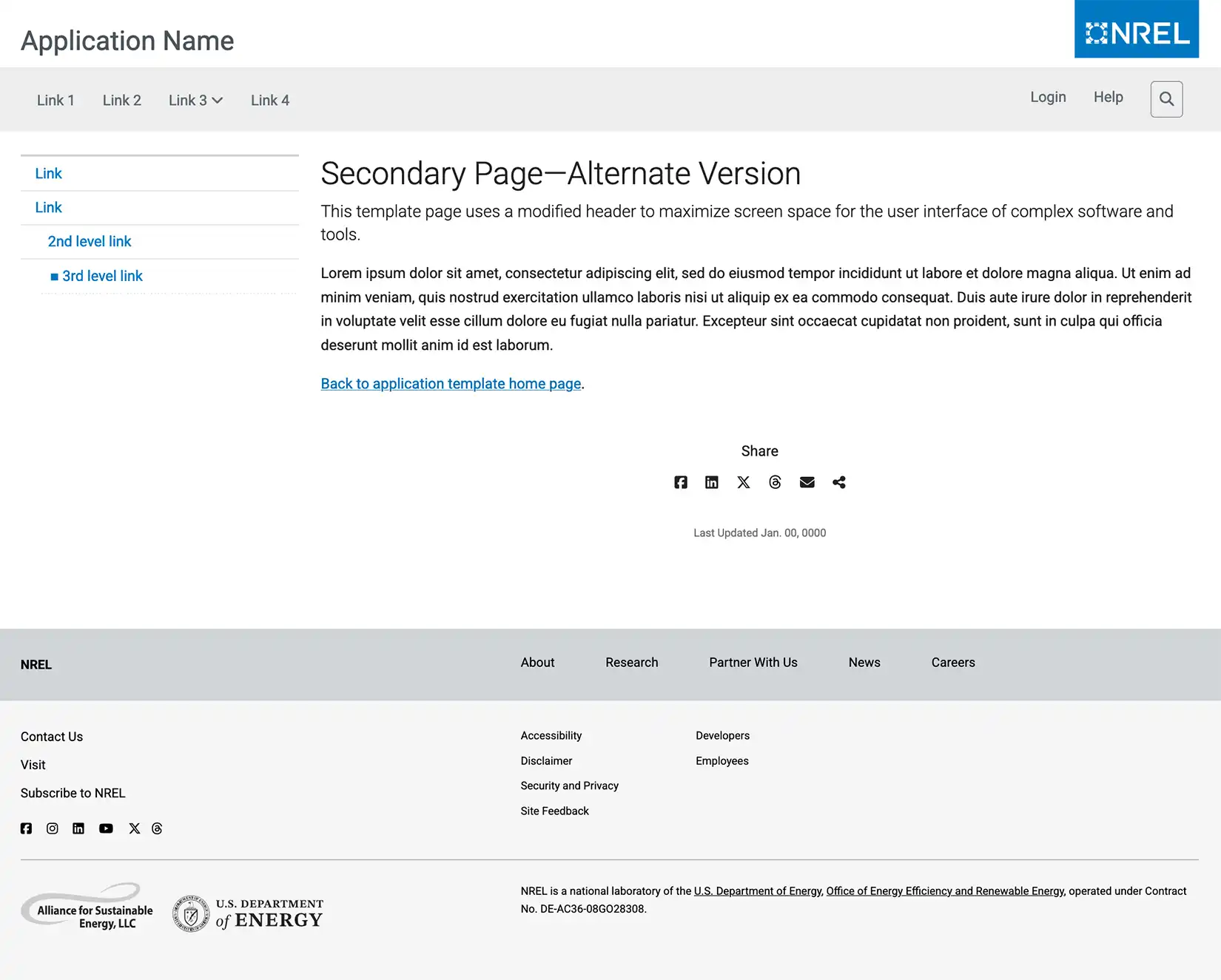Application template
