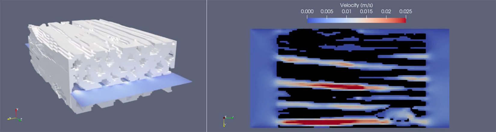 marbles-bdy Fluid flow simulation through porous surface.