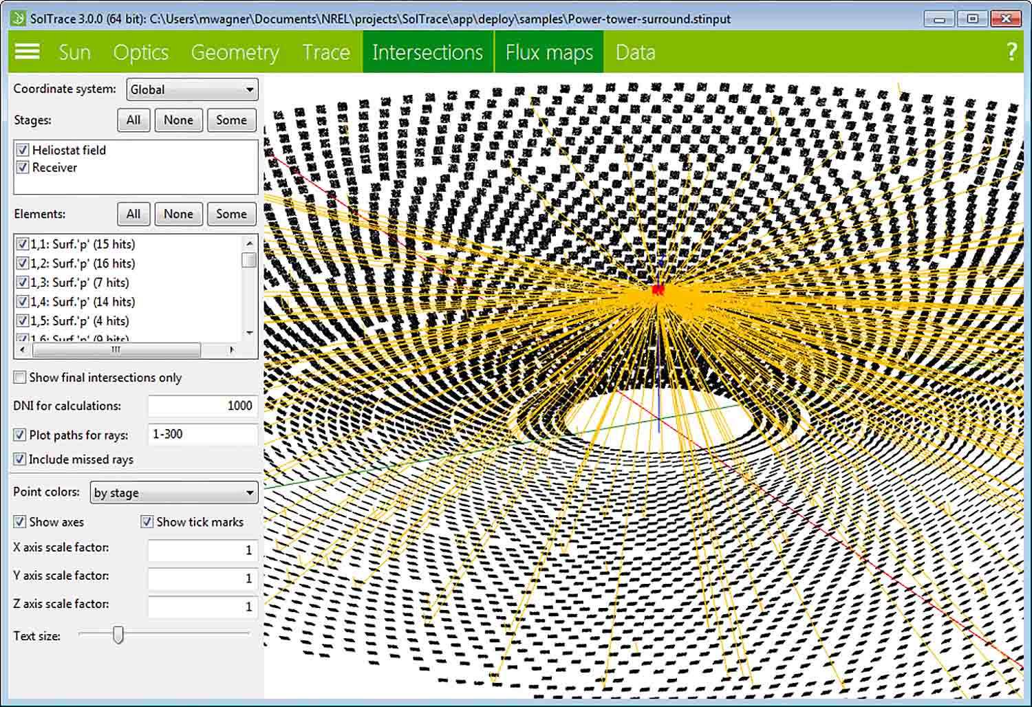 screenshot-soltrace SolTrace Screenshot