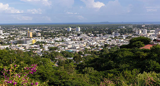 View of Puerto Rico from atop a mountain.