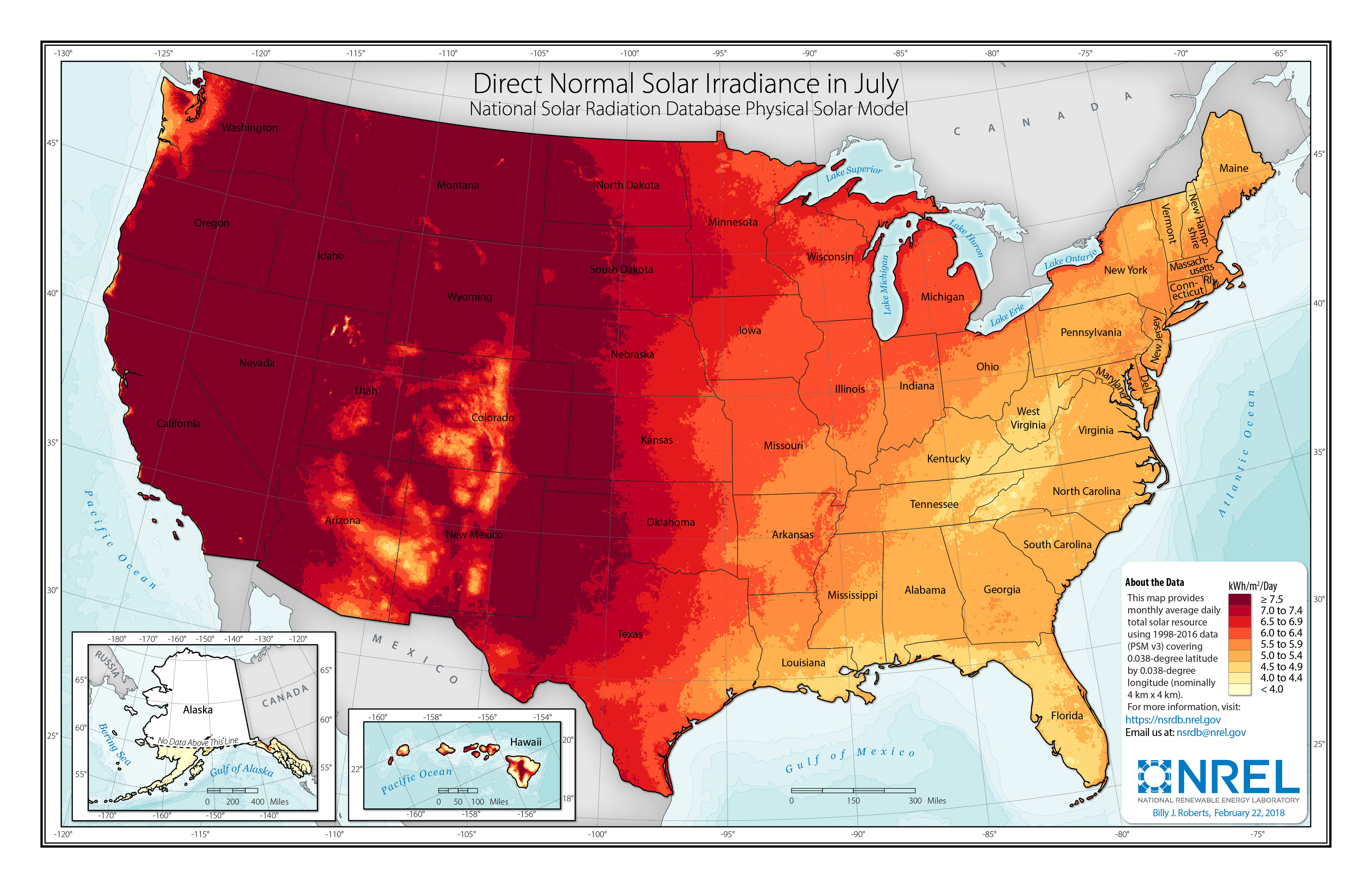 Solar Resource Maps and Data | Geospatial Data Science | NLR