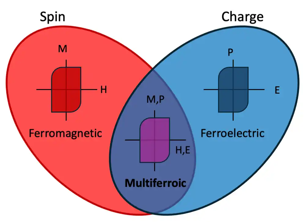 magnetic-quantum-materials-2 The spin and charge of ferromagnetic, multiferroic, and ferroelectric materials.