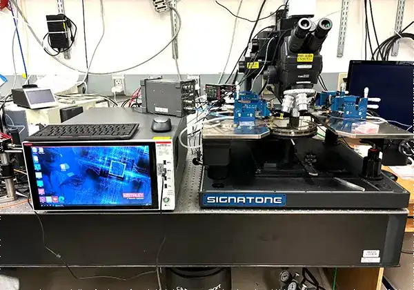 materials-characterization-4 Keithley 4200 and Signatone microscope station