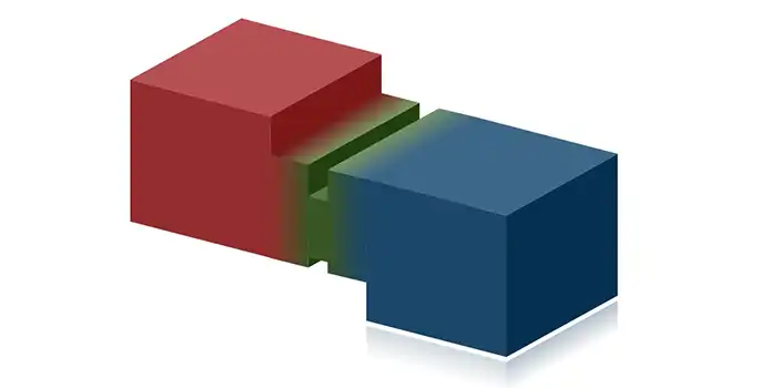 Two connected blocks.