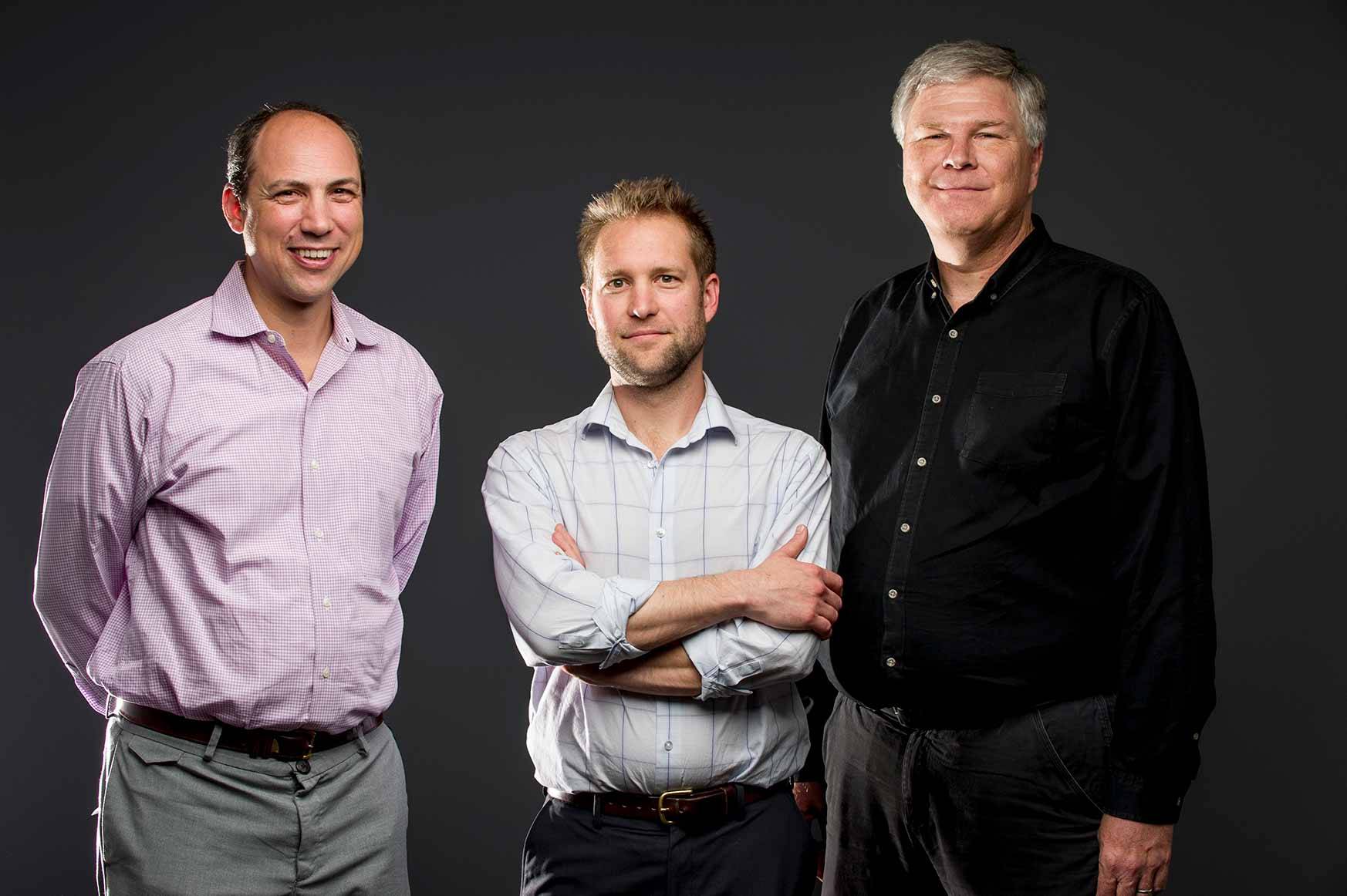 three researchers
