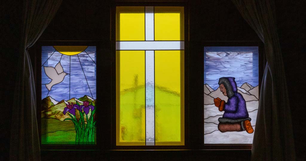 Stained glass.