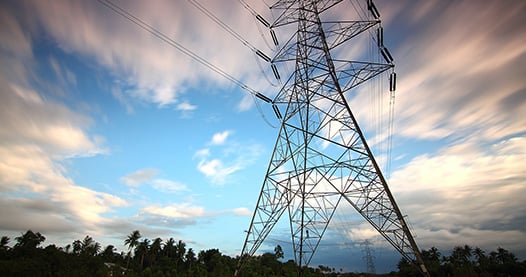 powerlines with an open sky