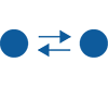 expert-match-icon Two dots connected by two arrows pointing toward the other.