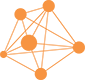 in-depth-partnerships-icon-new Illustration of molecules connected together in a star-shaped pattern.