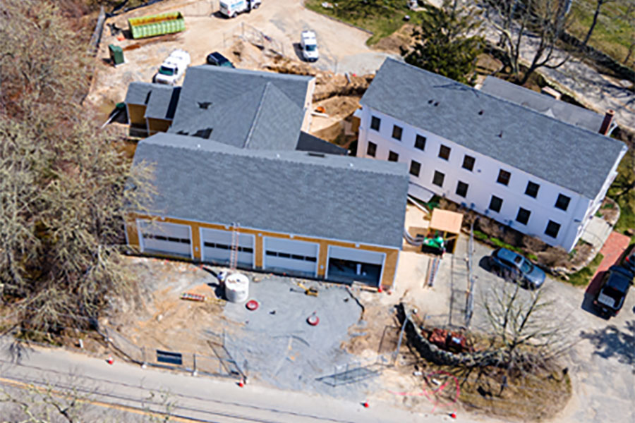 Two new emergency service buildings in Chilmark, Massachusetts.