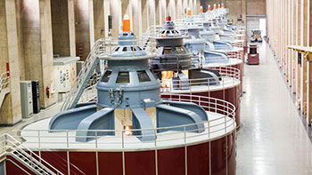 20241114-newsletter-cysat-sm Turbines inside of the hydropower station at the Hoover Dam in Nevada
