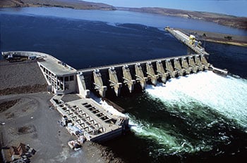 Photo of a hydropower facility