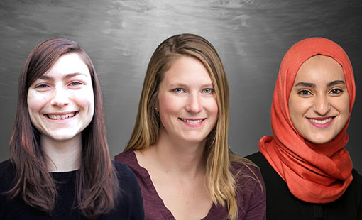 beneaththesurface-power-women-awara-ross-wallen-impacts Three people smile side-by-side.