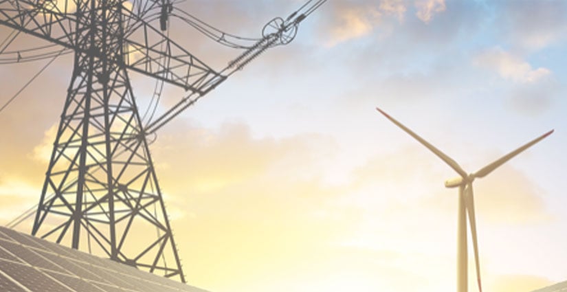 grid-header Graphic of wind turbine and solar panels.