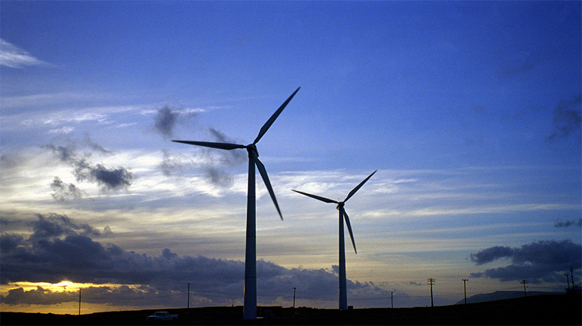 wind-farm-sunset Wind farm at sunset