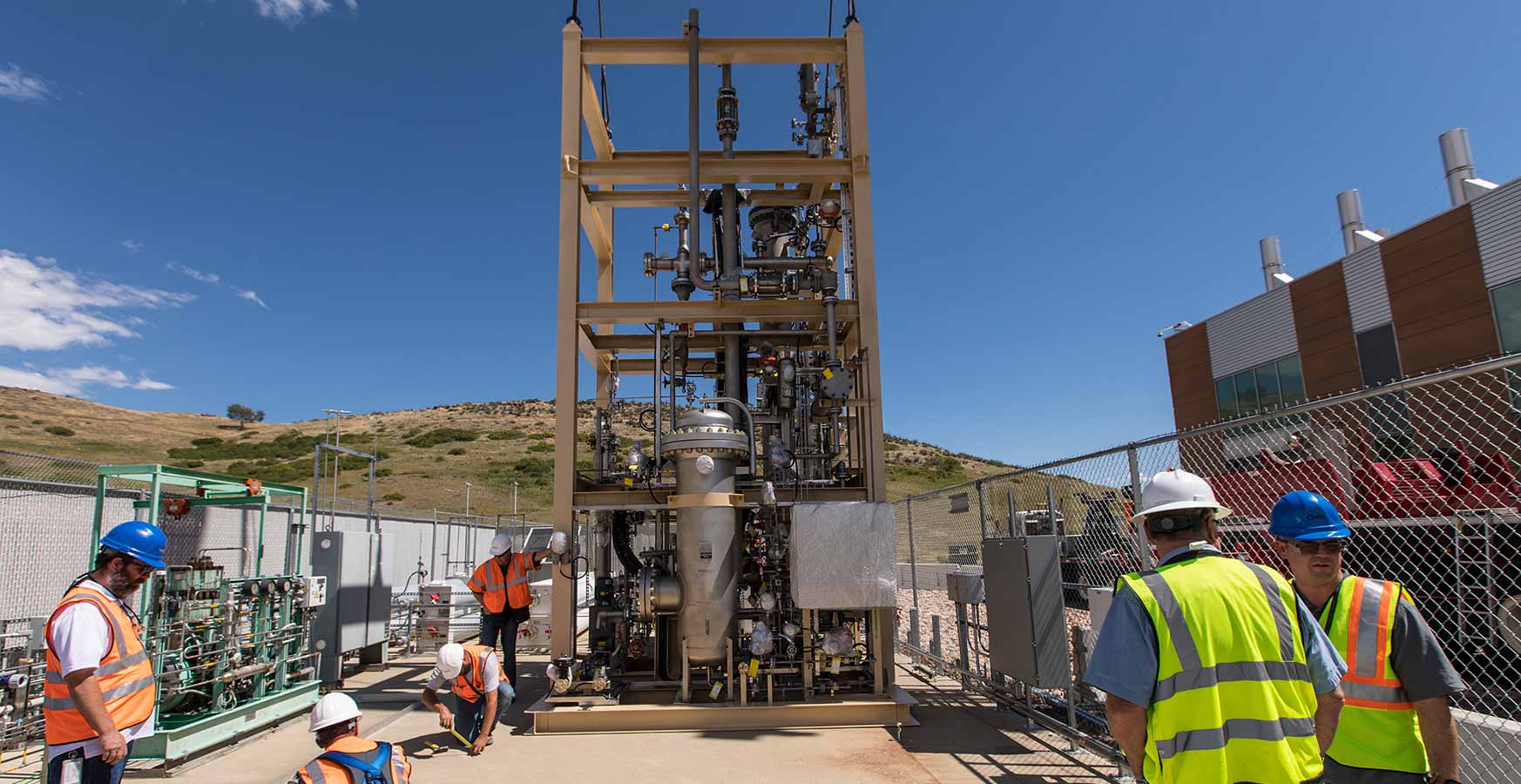 2017-08-newsletter-bioreactor Photo of bioreactor being installed