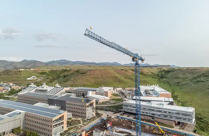 Aerial view of the EMAPS facility construction
