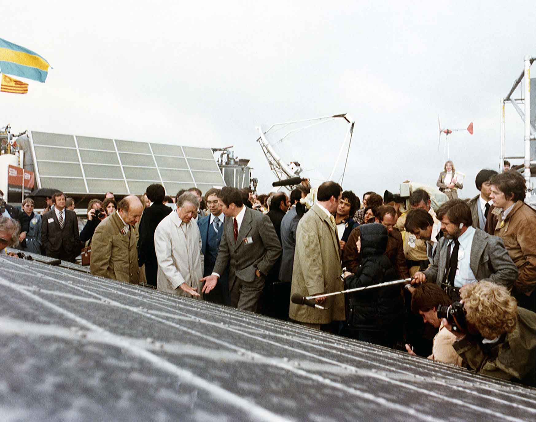 Then-President Carter looks around during a visit to SERI in May 1978.