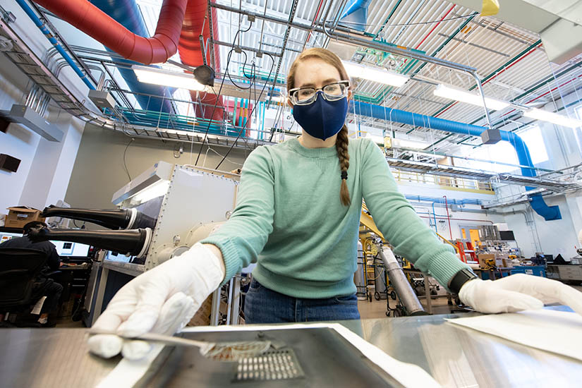 Photo of a woman working in a lab